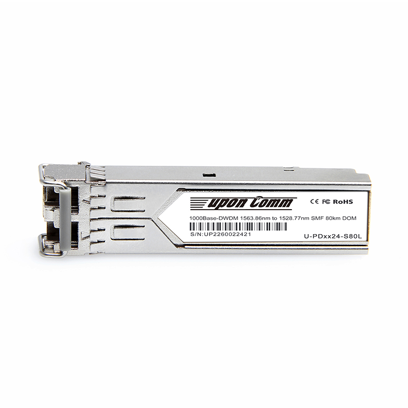 1000Base-DWDM 1563.86nm to 1528.77nm SMF 80km DOM SFP Optical Transceiver
